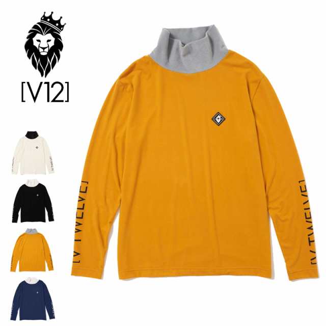 V12 ゴルフ ヴィ・トゥエルヴ メンズ モックネック 長袖シャツ NECK FLEECE TOP V122020-CT03 【新品】0WF2 ゴルフウェア 長そで トップ