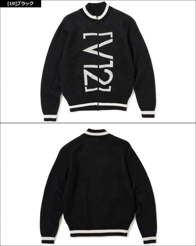 V12 ゴルフ ヴィ・トゥエルヴ レディース フルジップ ニット ジャケット BIG LOGO F/Z KNIT V122020-KN07 【新品】PCBR ゴルフウェア トップス アウター LOGO V12GOLF_4