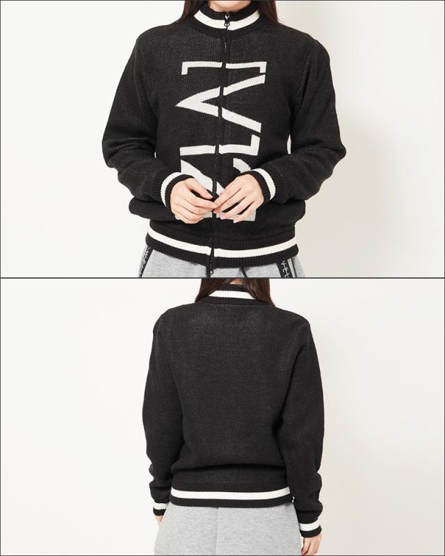 V12 ゴルフ ヴィ・トゥエルヴ レディース フルジップ ニット ジャケット BIG LOGO F/Z KNIT V122020-KN07 【新品】PCBR ゴルフウェア トップス アウター LOGO V12GOLF_5