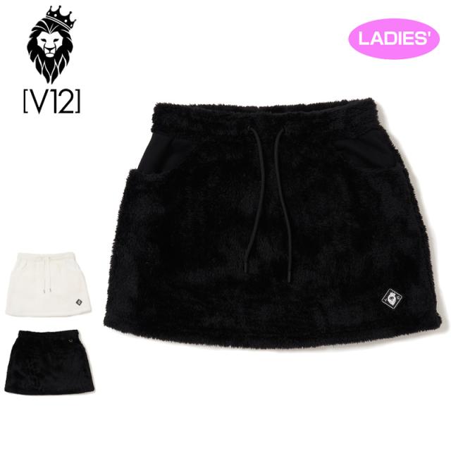 V12 ゴルフ ヴィ・トゥエルヴ レディース スカート FUR SKIRT V122020-SK01 防寒 【新品】PCBR ゴルフウェア レディスウェア スコート ファー モコモコ GOLF