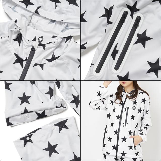 V12 ゴルフ ヴィ・トゥエルヴ レディース 高耐水圧 レインジャケット ALL STAR RAIN JKT V122110-JK02 【新品】QAAR レインウェア V12 GOLF STAR スター_3