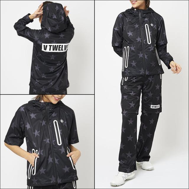 V12 ゴルフ ヴィ・トゥエルヴ レディース 高耐水圧 レインジャケット ALL STAR RAIN JKT V122110-JK02 【新品】QAAR レインウェア V12 GOLF STAR スター_7