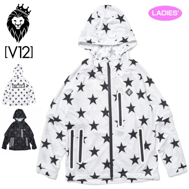 V12 ゴルフ ヴィ・トゥエルヴ レディース 高耐水圧 レインジャケット ALL STAR RAIN JKT V122110-JK02 【新品】QAAR レインウェア V12 GOLF STAR スター
