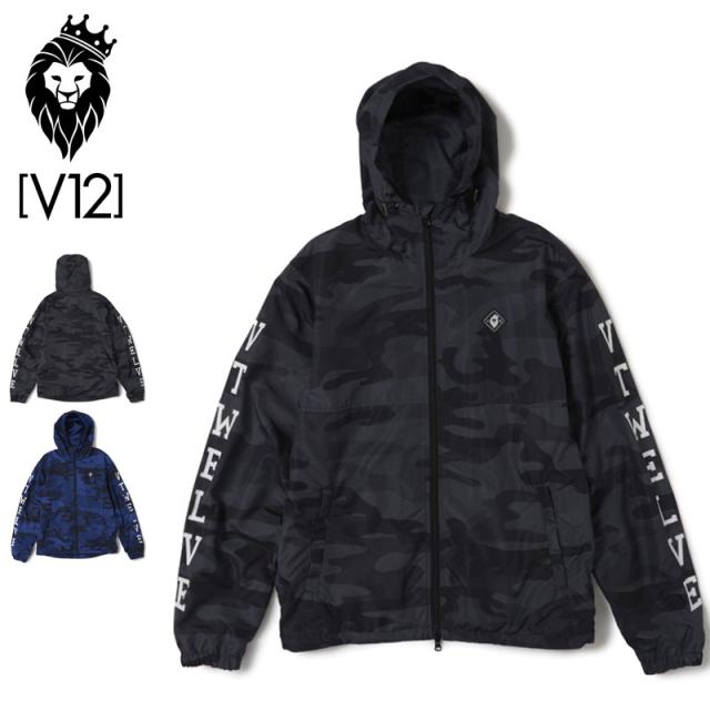 V12 ゴルフ ヴィ・トゥエルヴ メンズ フルジップ フーディー ジャケット CAMO JKT V122120-JK03 【新品】QCBR ゴルフウェア ブルゾン トップス アウター V12GOLF カモ OCT3