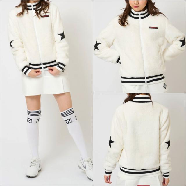 V12 ゴルフ レディース ファー ジャケット ONE STAR FUR JKT V122120-JK05 ヴィ・トゥエルヴ 【新品】QCBR ゴルフウェア ブルゾン トップス アウター スター GOLF_3