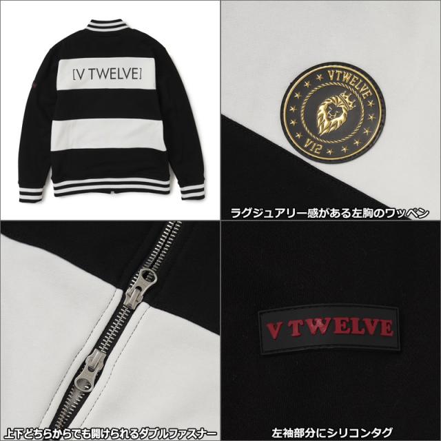 V12 ゴルフ レディース 裏起毛 スウェット ジャケット SWEAT BORDER TOP V122120-SW03 ヴィ・トゥエルヴ 【新品】QCBR ゴルフウェア ブルゾン トップス GOLF NOV3_5