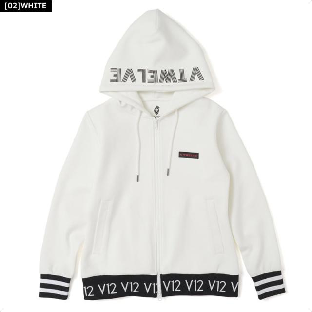 V12 ゴルフ レディース 長袖 パーカー F/Z LOGO HOODIE V122120-SW07 ヴィ・トゥエルヴ 【新品】QCBR ゴルフウェア おしゃれ トップス V12GOLF OCT1_1