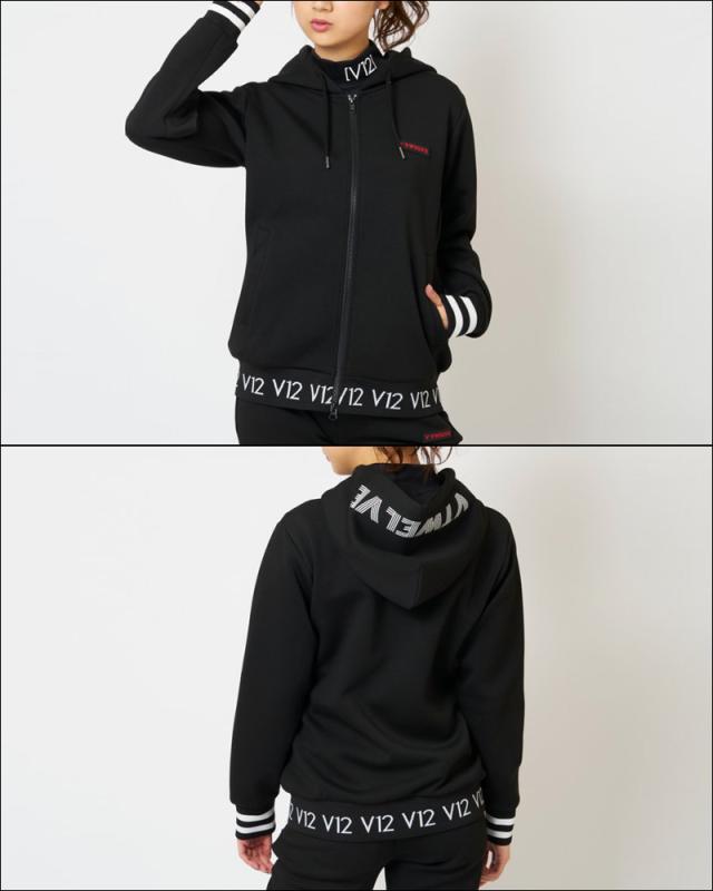 V12 ゴルフ レディース 長袖 パーカー F/Z LOGO HOODIE V122120-SW07 ヴィ・トゥエルヴ 【新品】QCBR ゴルフウェア おしゃれ トップス V12GOLF OCT1_6