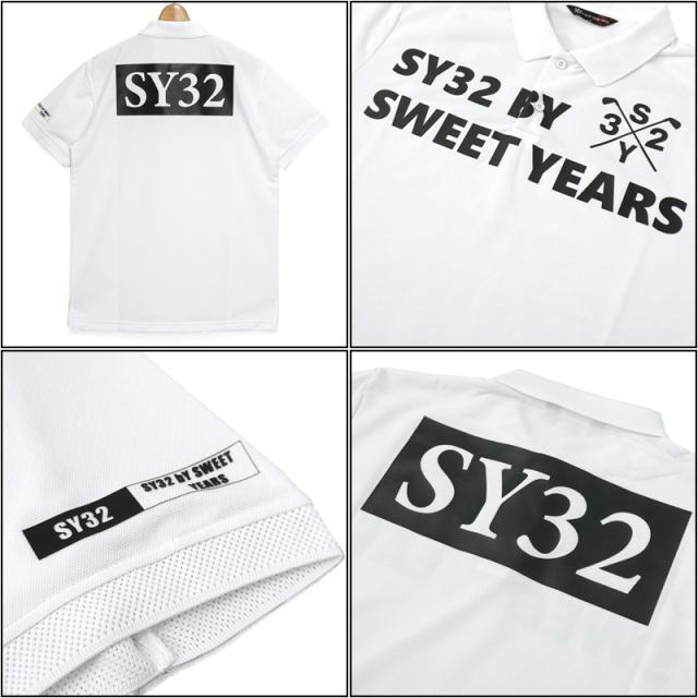 SY32 GOLF メンズ 吸汗速乾 半袖 ポロシャツ SYG-2219 ビッグロゴ