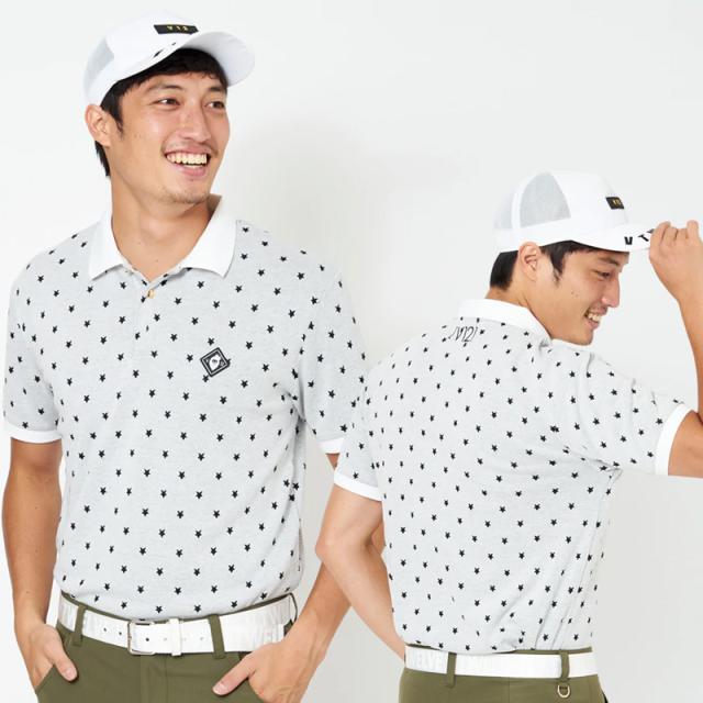 V12 ゴルフ メンズ 半袖 ポロシャツ SS STAR POLO V122210-CT07 ヴィ・トゥエルヴ 【新品】RAAR ゴルフウェア 半そで おしゃれ トップス V12GOLF スター APR3_1