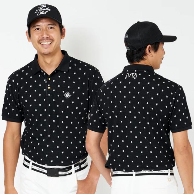 V12 ゴルフ メンズ 半袖 ポロシャツ SS STAR POLO V122210-CT07 ヴィ・トゥエルヴ 【新品】RAAR ゴルフウェア 半そで おしゃれ トップス V12GOLF スター APR3_2