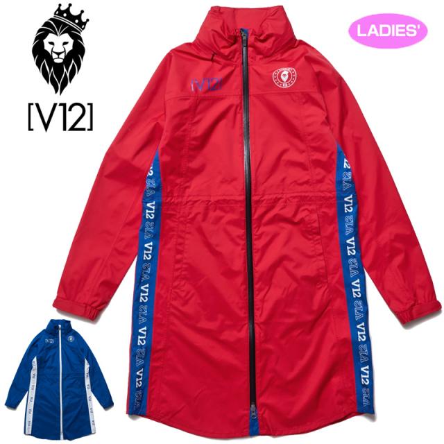 V12 ゴルフ レディース 高耐水圧 レインコート SIDE LOGO RAIN COAT V122210-JK03 ヴィ・トゥエルヴ 【新品】RAAR レインウェア V12 GOLF ワンピース カッパ JUN1