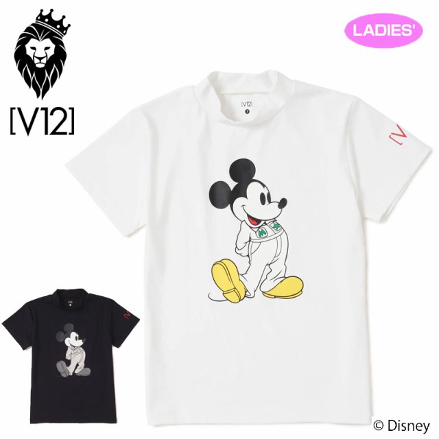 V12 ゴルフ レディース モックネック 半袖 シャツ MICKEY MOCK V122215-CT38 ヴィ・トゥエルヴ 【新品】2SS2 ゴルフウェア ミッキー モックシャツ おしゃれ トップス V12GOLF APR3の通販は 14,850円