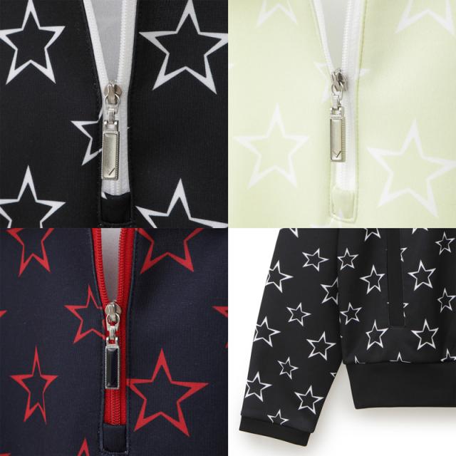 キャロウェイ レディース ハーフジップパーカー ダンボールニット 星柄