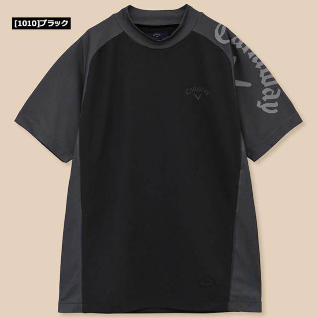 キャロウェイ メンズ モックネック 半袖シャツ C22234102 ロゴジャ