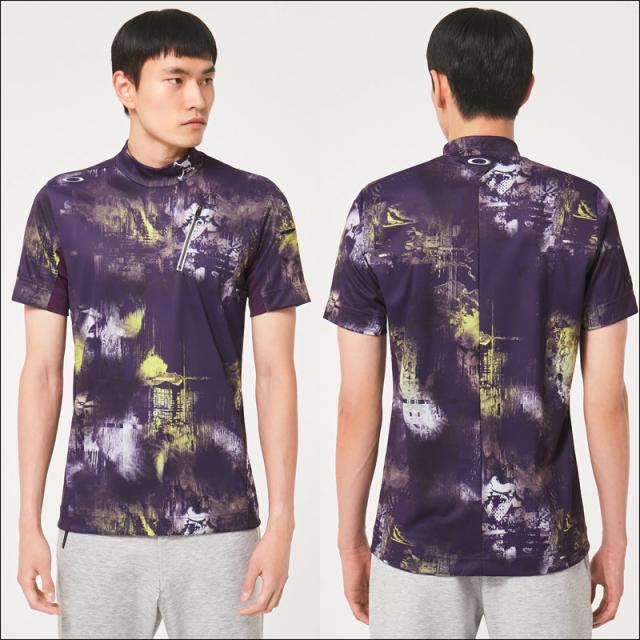 オークリー メンズ モックネック 半袖シャツ FOA404227 Oakley SKULL BLURRED MOCK SHIRT 【メール便発送】【新品】RCBR ゴルフウェア SEP2_7
