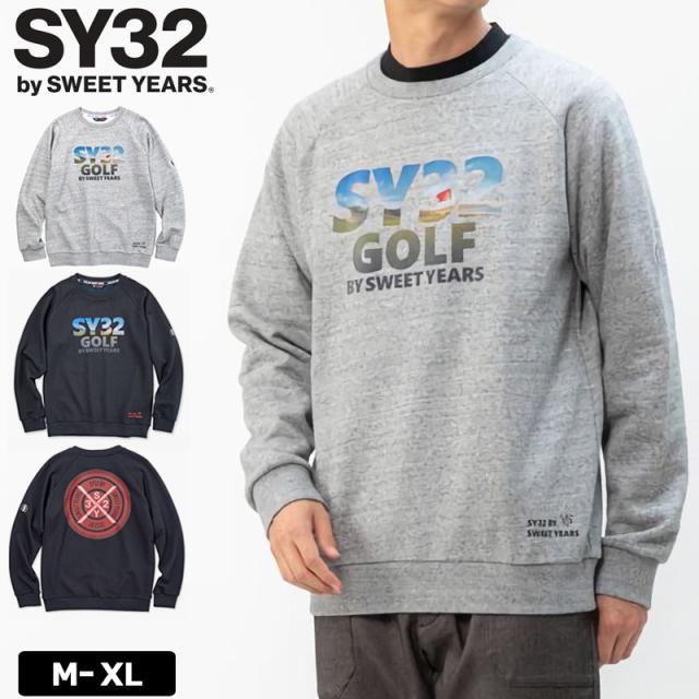 【SALE特価】SY32 GOLF メンズ 長袖 スウェット FLOCKY PULLOVER SWEAT SHIRTS SHIRTS SYG-22A52 【新品】RCBR トレーナー エスワイサーティートゥ ゴルフウェア メンズウェア NOV3