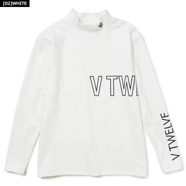 V12 ゴルフ メンズ モックネック長袖シャツ 裏起毛 保温 O/L LOGO L/S MOCK V122220-CT07 ヴィ・トゥエルヴ 【新品】RCBR 長袖シャツ ハイネック モックシャツ ゴルフウェア V12 GOLF_1