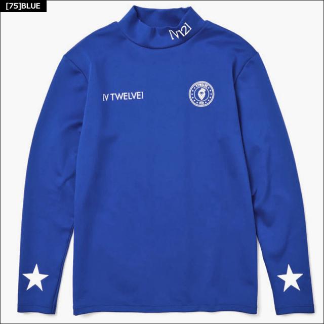 V12 ゴルフ メンズ 長袖 モックネック シャツ VER LOGO L/S MOCK