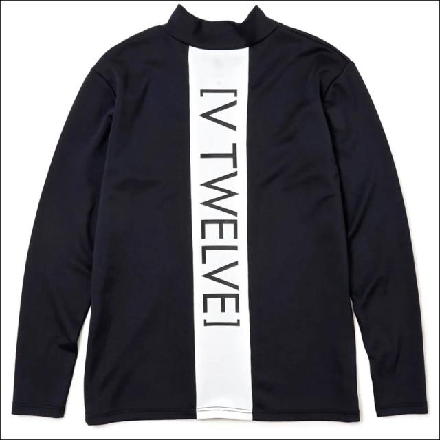 V12 ゴルフ メンズ 長袖 モックネック シャツ VER LOGO L/S MOCK