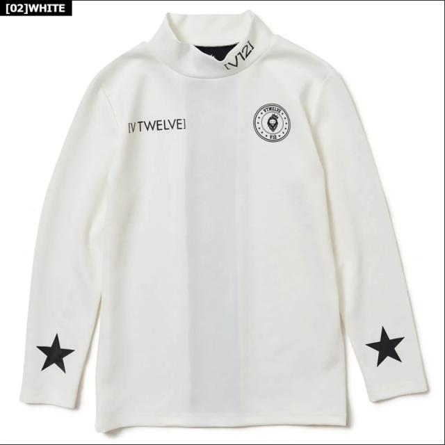 V12 ゴルフ レディース モックネック 長袖シャツ VER LOGO L/S MOCK