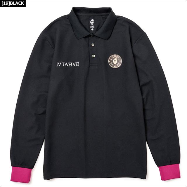 V12 ゴルフ メンズ 長袖 ポロシャツ VER LOGO L/S POLO V122220 V12 ゴルフ メンズ 長袖 ポロシャツ VER LOGO L/S POLO V122220