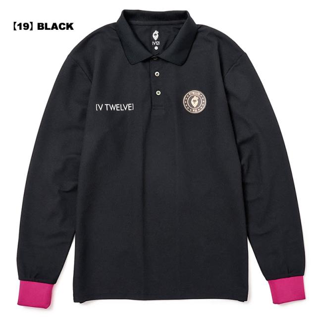 V12 ゴルフ メンズ 長袖ポロシャツ VER LOGO L/S POLO V122220-CT11