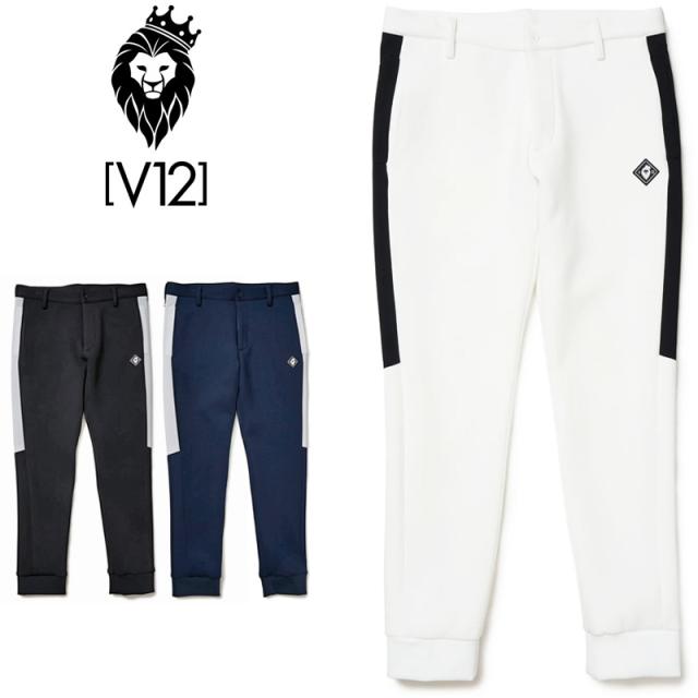 V12 ゴルフ メンズ ロングパンツ SIDE TEC PANTS V122220-PN08 ヴィ・トゥエルヴ 【新品】2WF2 ゴルフウェア ジョガーパンツ ジョガパン GOLF NOV3の通販は