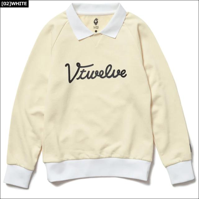 V12 ゴルフ レディース 襟付き 長袖 トレーナー TEACH CREW