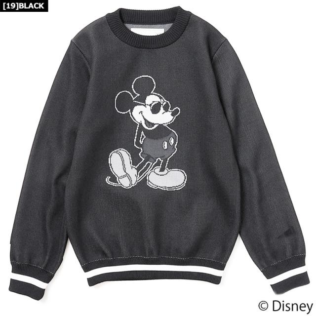 V12 ゴルフ × ディズニーコラボ レディース クルーネックニット MICKEY V12 ゴルフ × ディズニーコラボ レディース クルーネックニット MICKEY