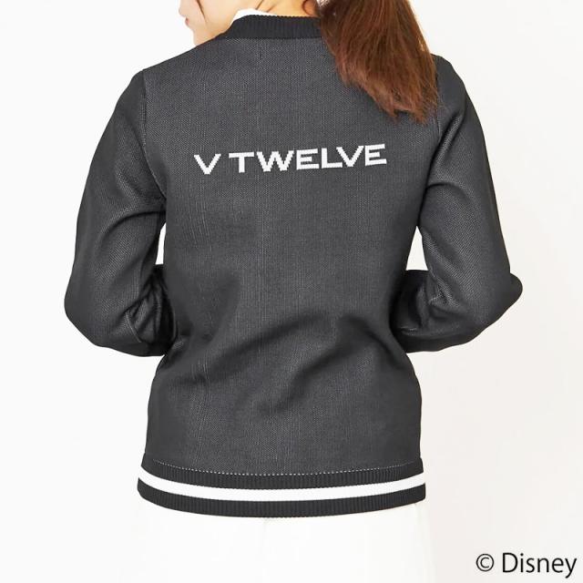 V12 ゴルフ × ディズニーコラボ レディース クルーネックニット MICKEY