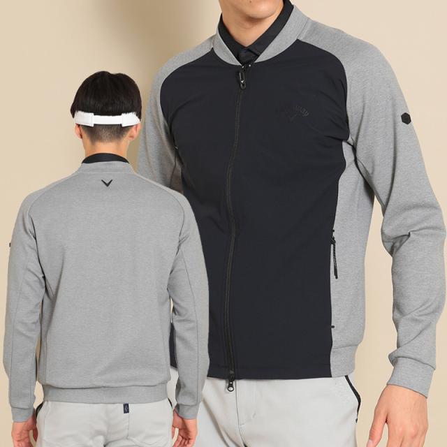 キャロウェイ メンズ 8wayストレッチ 長袖ジャケット 抗菌 フルジップ