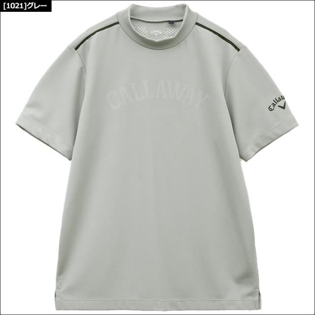 キャロウェイ メンズ モックネック 半袖シャツ C23134105 ジャカード【メール便発送】【新品】SAAR Callaway トップス モックシャツ モックネックシャツ_2