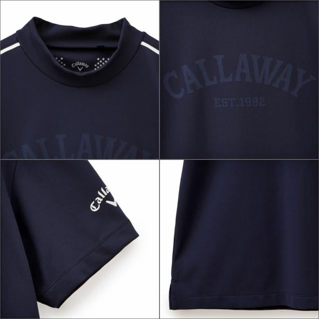 キャロウェイ メンズ モックネック 半袖シャツ C23134105 ジャカード【メール便発送】【新品】SAAR Callaway トップス モックシャツ モックネックシャツ_9