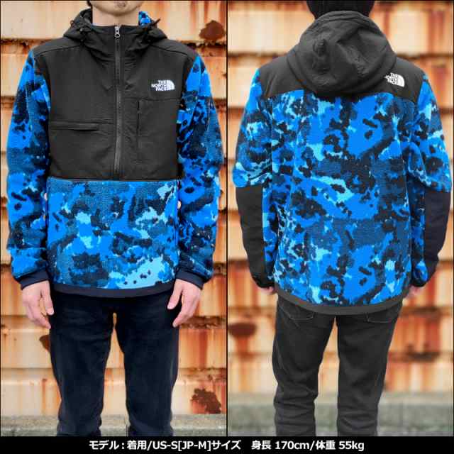 THE NORTH FACE ザ・ノースフェイス メンズ ハーフジップ フリースジャケット デナリ2 NF0A4QYNV17 ブラック×ブルーカモ インポートモデ