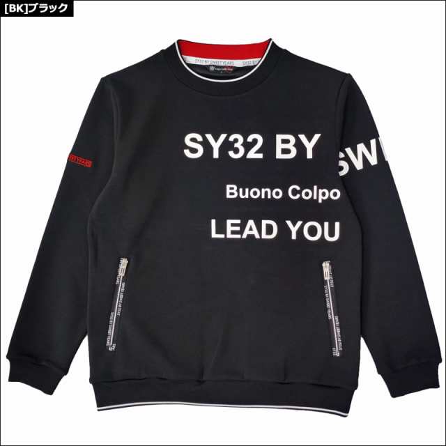 SY32 GOLF 2023 メンズ 長袖 スウェット DOUBLE FACE MOCK SWEAT