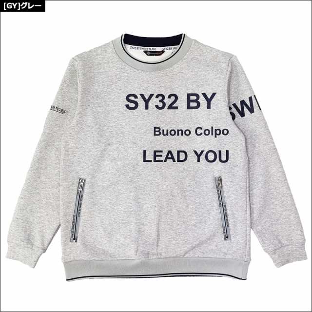 SY32 GOLF 2023 メンズ 長袖 スウェット DOUBLE FACE MOCK SWEAT