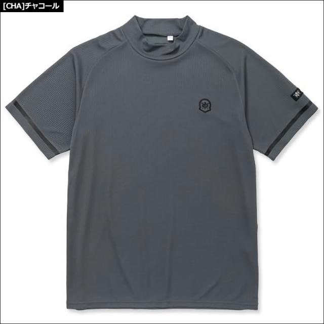 SY32 GOLF メンズ モックネック 半袖シャツ SYG-23S32 SQUAER KNIT