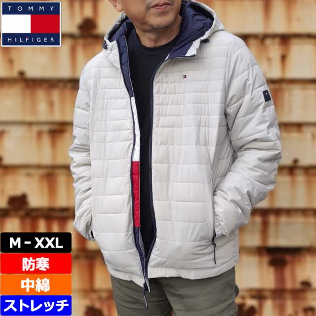 TOMMY HILFIGER トミーヒルフィガー メンズ 軽量 中綿ジャケット 151AP619 アイスホワイト【新品】防寒 ブルゾン アウター  トップス パー｜au PAY マーケット