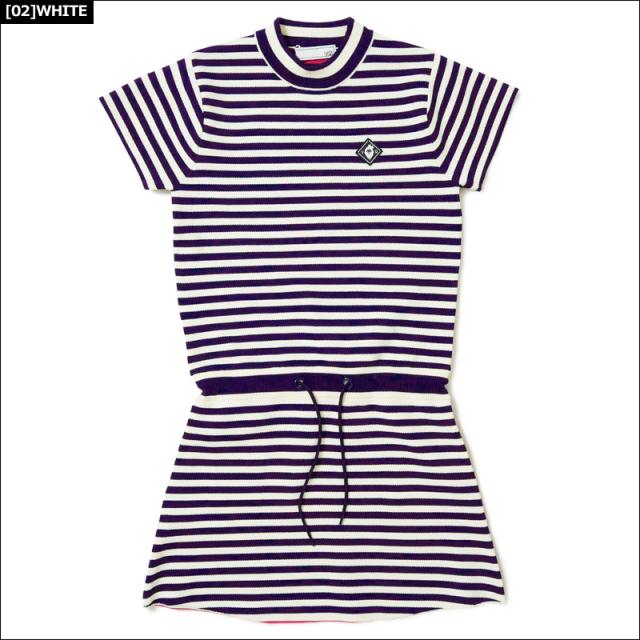 V12 ゴルフ レディース 半袖 モックネック ニット ワンピース CRAZY