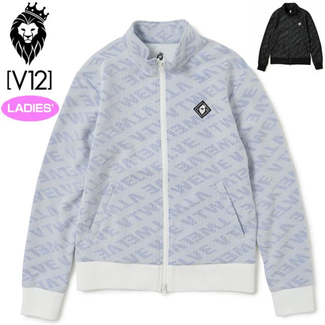 V12 ゴルフ レディース長袖 ジャケット FLICKER TOP フルジップ V122310-SW04 ヴィ・トゥエルヴ 【新品】SAAR ゴルフウェア スウェット ブルゾン トップス GOLF FEB2