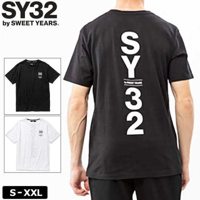 【SALE特価】SY32 メンズ コットン100％ 半袖 Tシャツ 13075J SHIELD LOGO TEE【メール便発送】【新品】3SS2 エスワイサーティートゥ ゴルフウェア メンズウェア 半袖シャツの通販は 5,390円