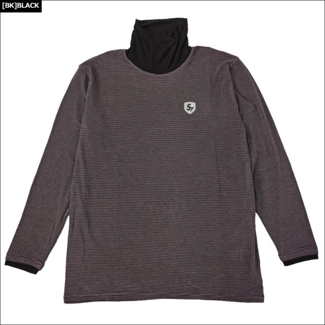 【SALE特価】SY32 GOLF メンズ ボーダー モックネック長袖シャツ BORDER HIGH NECK SYG-2135-B【新品】RCBR エスワイサーティートゥ ゴルフ ハイネック ゴルフウェア メンズウェア_2
