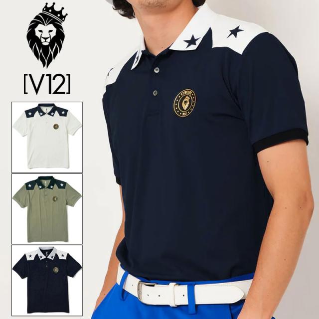 V12 Vtwelve 美品　メンズL ポロシャツ 美品 V12 ヴィトゥエルヴ 半袖ポロシャツ メンズ サイズL