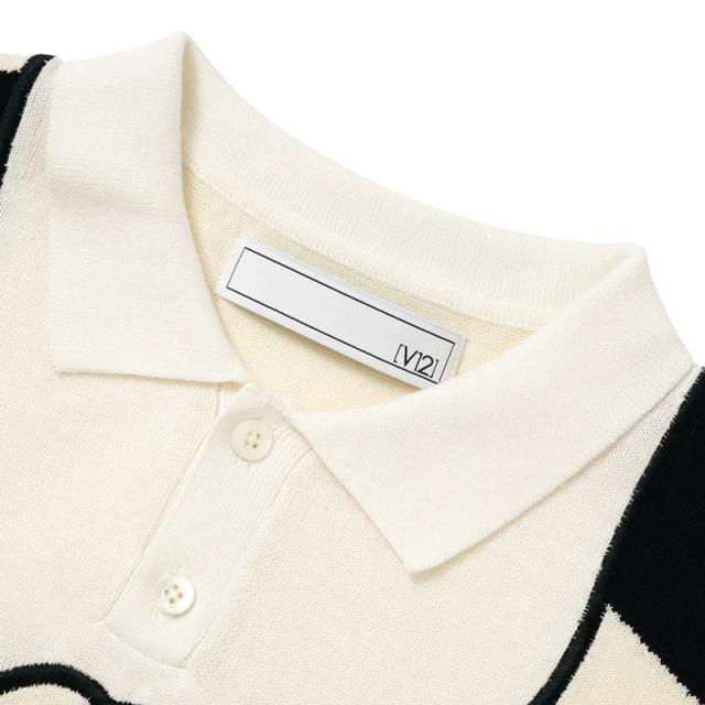 V12 ゴルフ メンズ ニット 半袖 ポロシャツ FAKE PRD POLO V122311