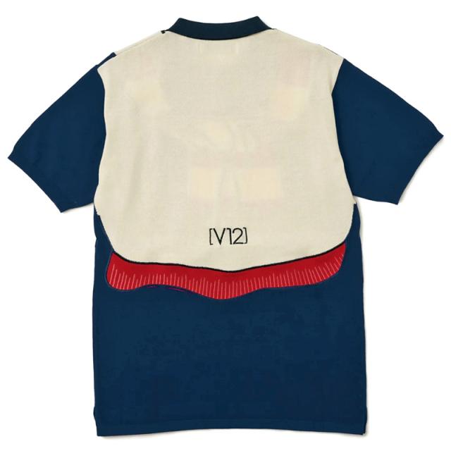 V12 ゴルフ メンズ ニット 半袖 ポロシャツ FAKE PRD POLO V122311