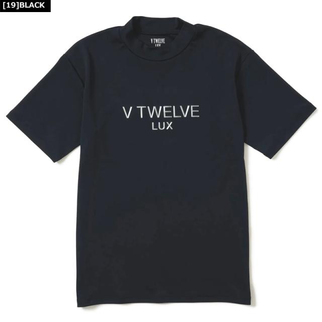 V12 ゴルフ メンズ 半袖 モックネック シャツ LX 3D MOCK VLX2310-MK03