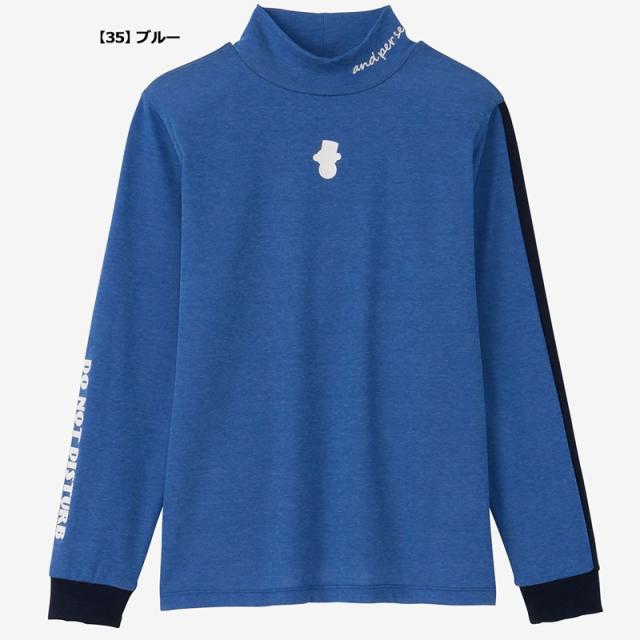 アンパスィ レディース ハイネック 長袖 シャツ ウール mix