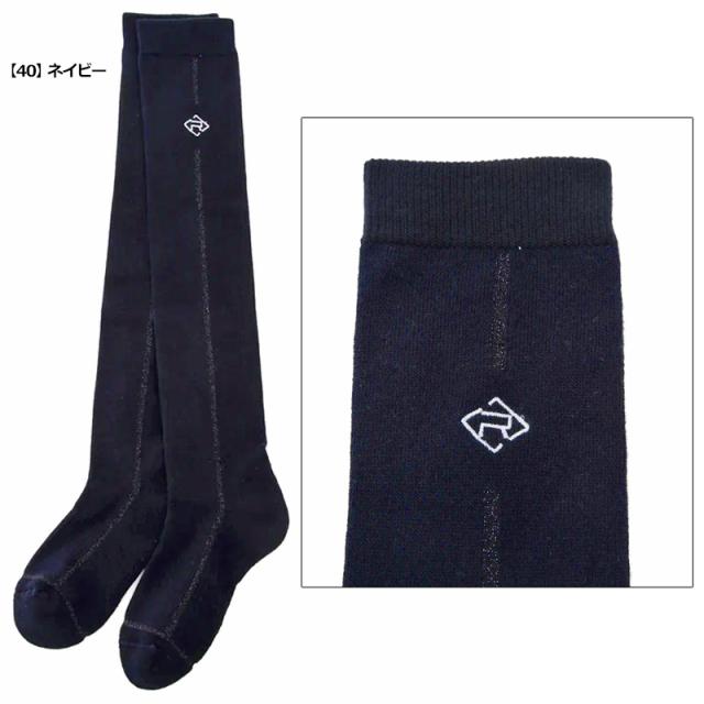 JUN＆ROPE レディース ニーハイソックス 抗菌防臭加工 ERR34000 ライン ロゴ 【メール便発送】【新品】TAAR ゴルフウェア 靴下 ジュン アンド ロペ ジュンロペ MAR2 ソックス