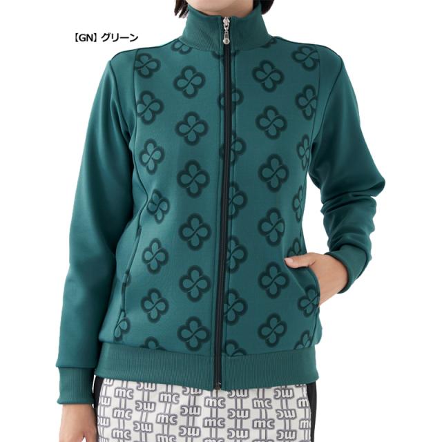 マリクレール レディース フルジップ 裏ベロア調 長袖 ブルゾン 733271 【新品】 SCBR marie claire ゴルフウェア ジャケット ジャージ 長そで OCT3 マリクレール レディース フルジップ 裏ベロア調 長袖 ブルゾン 733271